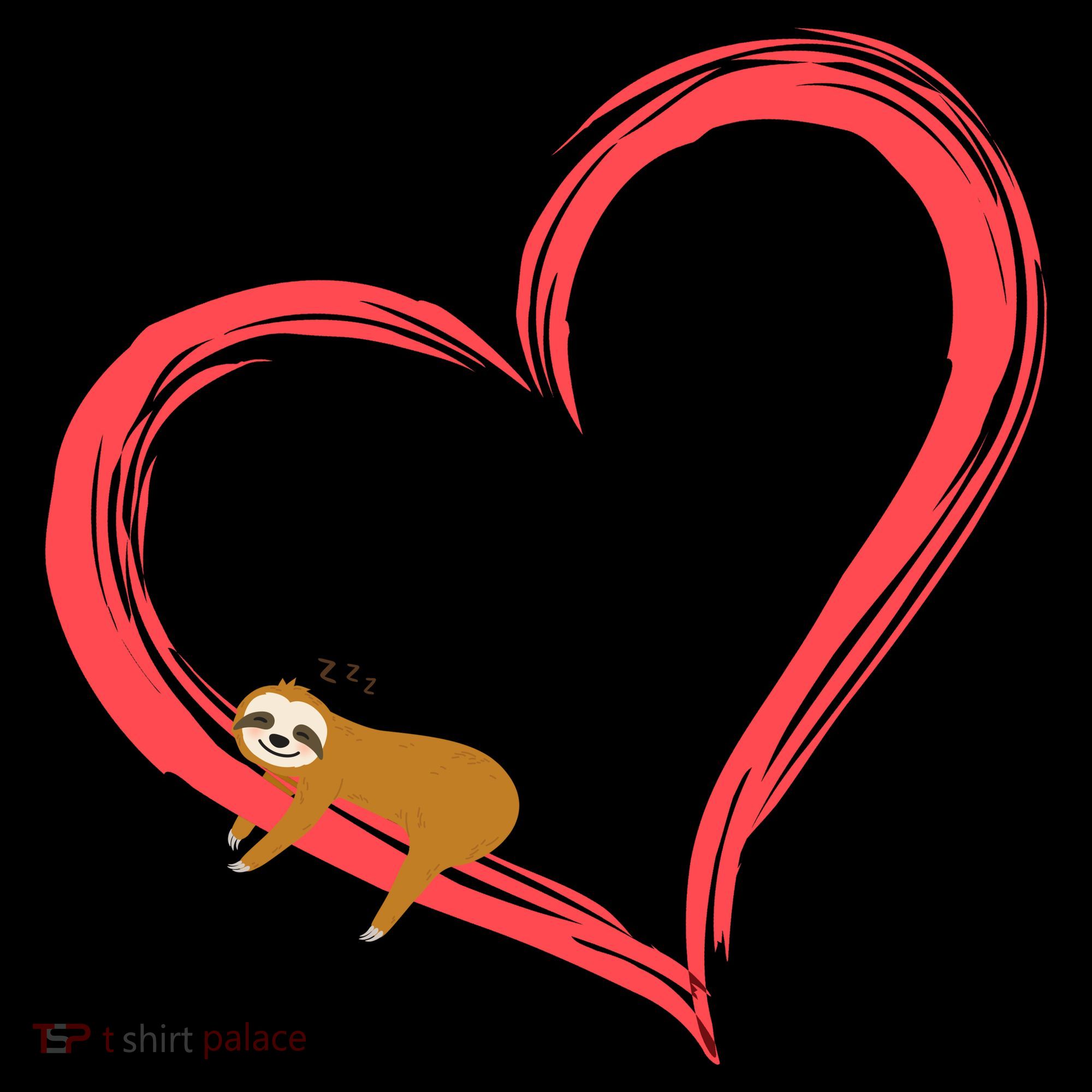 Lazy Sloth Sleeping On Heart Coffee Mug