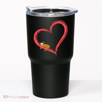 Lazy Sloth Sleeping On Heart Tumbler