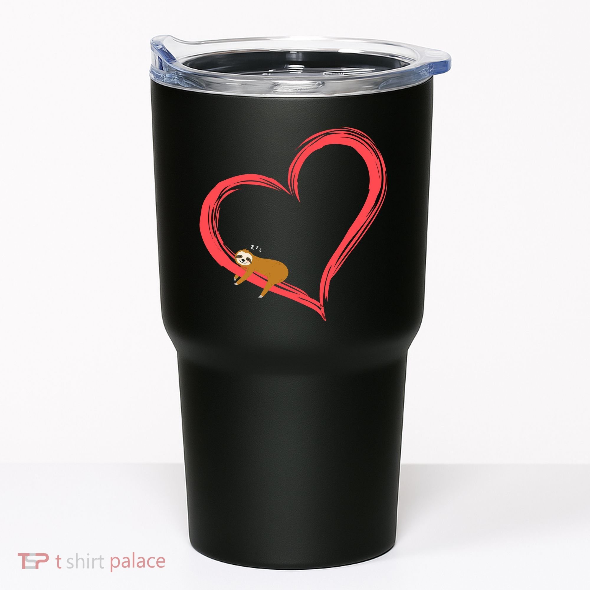 Lazy Sloth Sleeping On Heart Tumbler