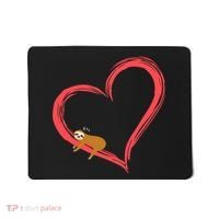 Lazy Sloth Sleeping On Heart Mousepad thumb 0