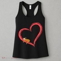 Lazy Sloth Sleeping On Heart Women's Tank Top thumb 3