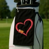 Lazy Sloth Sleeping On Heart Golf Towel thumb 2