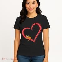 Lazy Sloth Sleeping On Heart Women's T-Shirt thumb 4