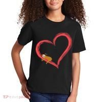 Lazy Sloth Sleeping On Heart Kids T-Shirt thumb 2