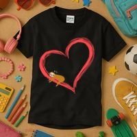 Lazy Sloth Sleeping On Heart Kids T-Shirt thumb 3
