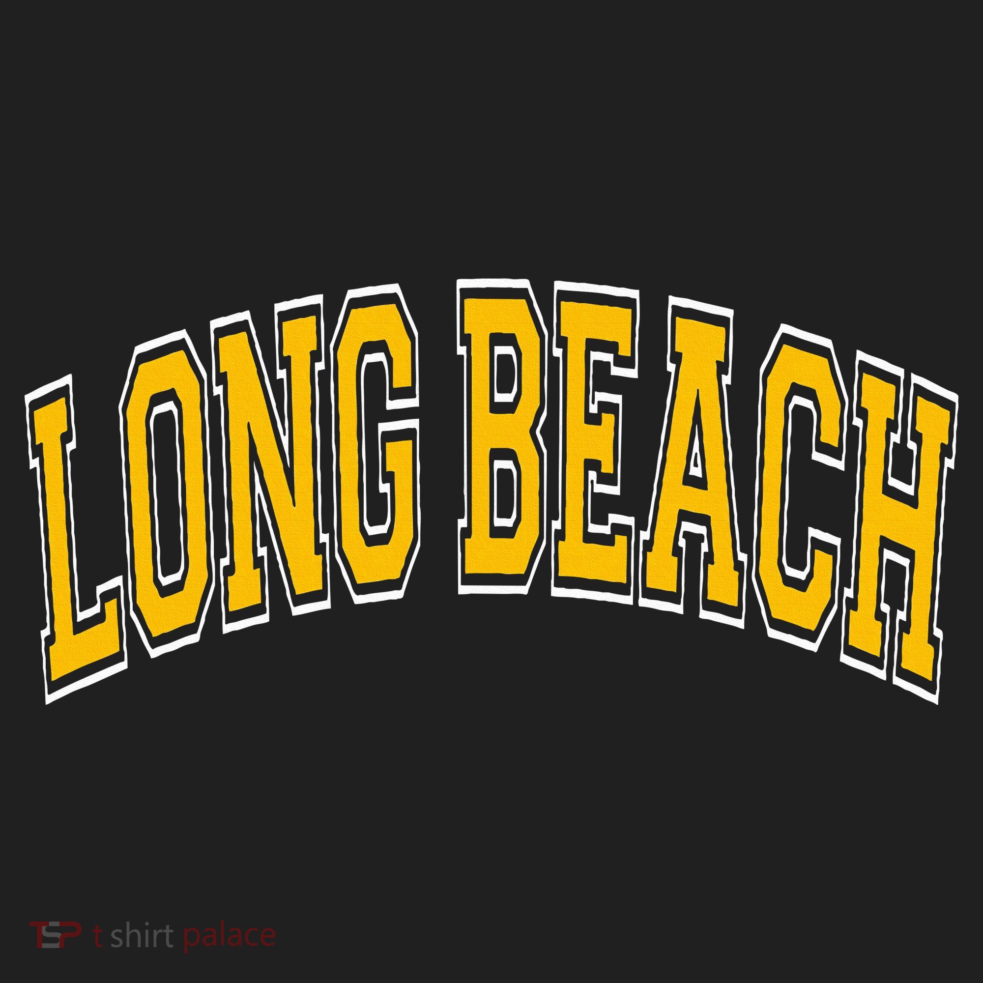 Long Beach Arched Amber Text Tumbler