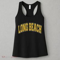 Long Beach Arched Amber Text Women's Tank Top thumb 3