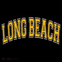Long Beach Arched Amber Text Kids Sweatshirt thumb 2