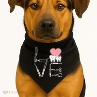 Love Being A Dentist Cute USA-Made Doggie Bandana thumb 1