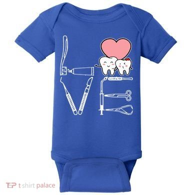 Love Being A Dentist Cute Baby Bodysuit