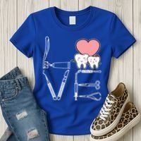 Love Being A Dentist Cute Women's T-Shirt thumb 3