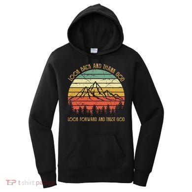 Look Back And Thank God Jesus Christian Women's Hoodie