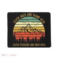 Look Back And Thank God Jesus Christian Mousepad thumb 0