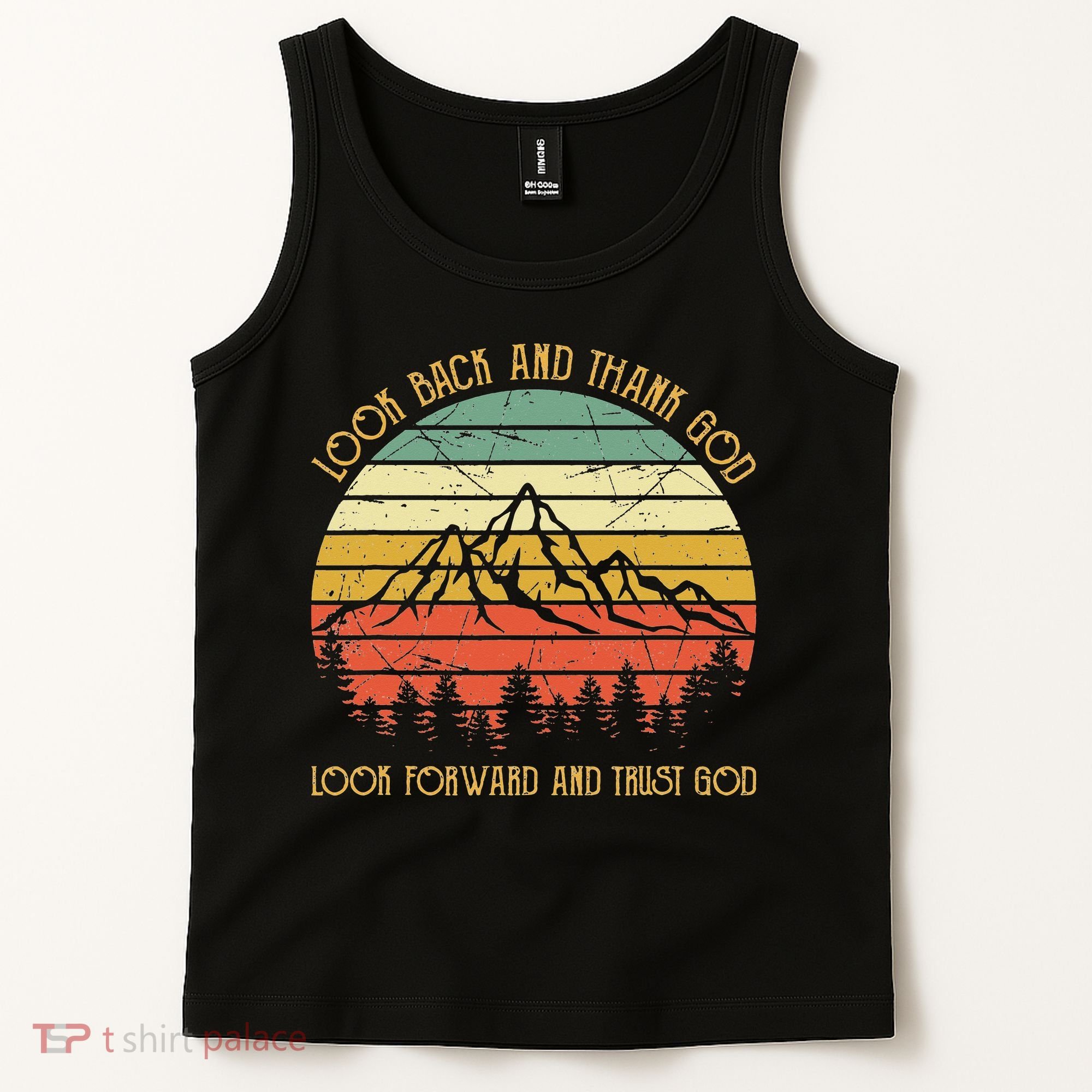 Look Back And Thank God Jesus Christian Tank Top
