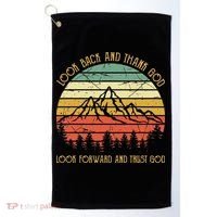 Look Back And Thank God Jesus Christian Golf Towel thumb 0