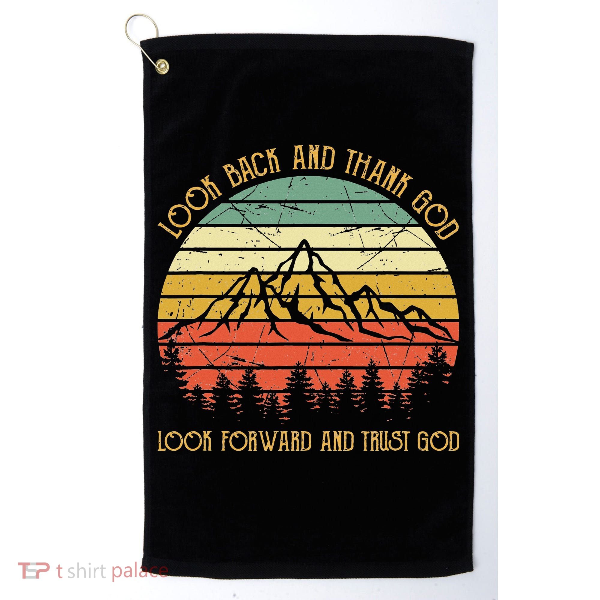 Look Back And Thank God Jesus Christian Golf Towel
