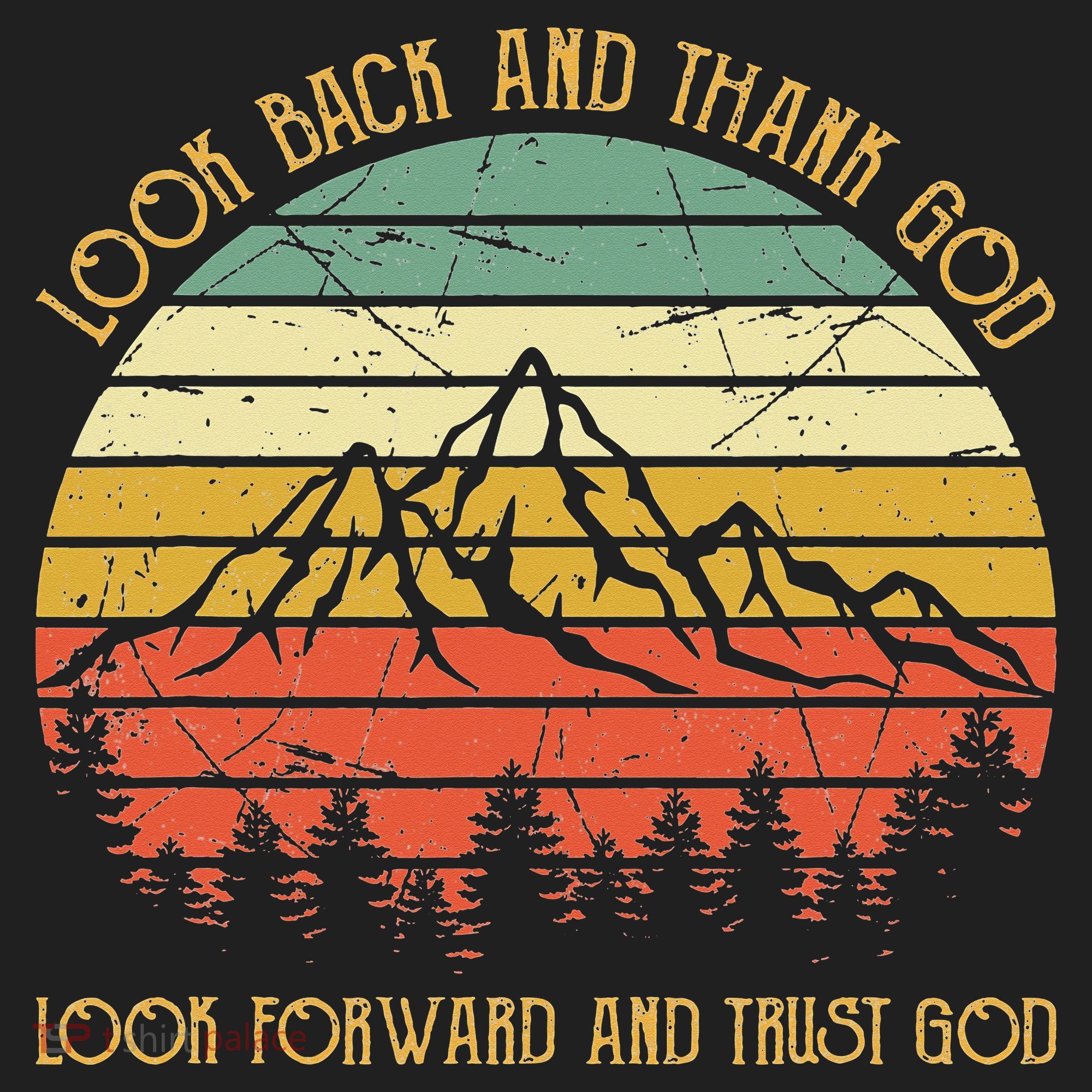 Look Back And Thank God Jesus Christian Golf Towel