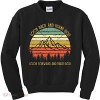 Look Back And Thank God Jesus Christian Kids Sweatshirt thumb 0