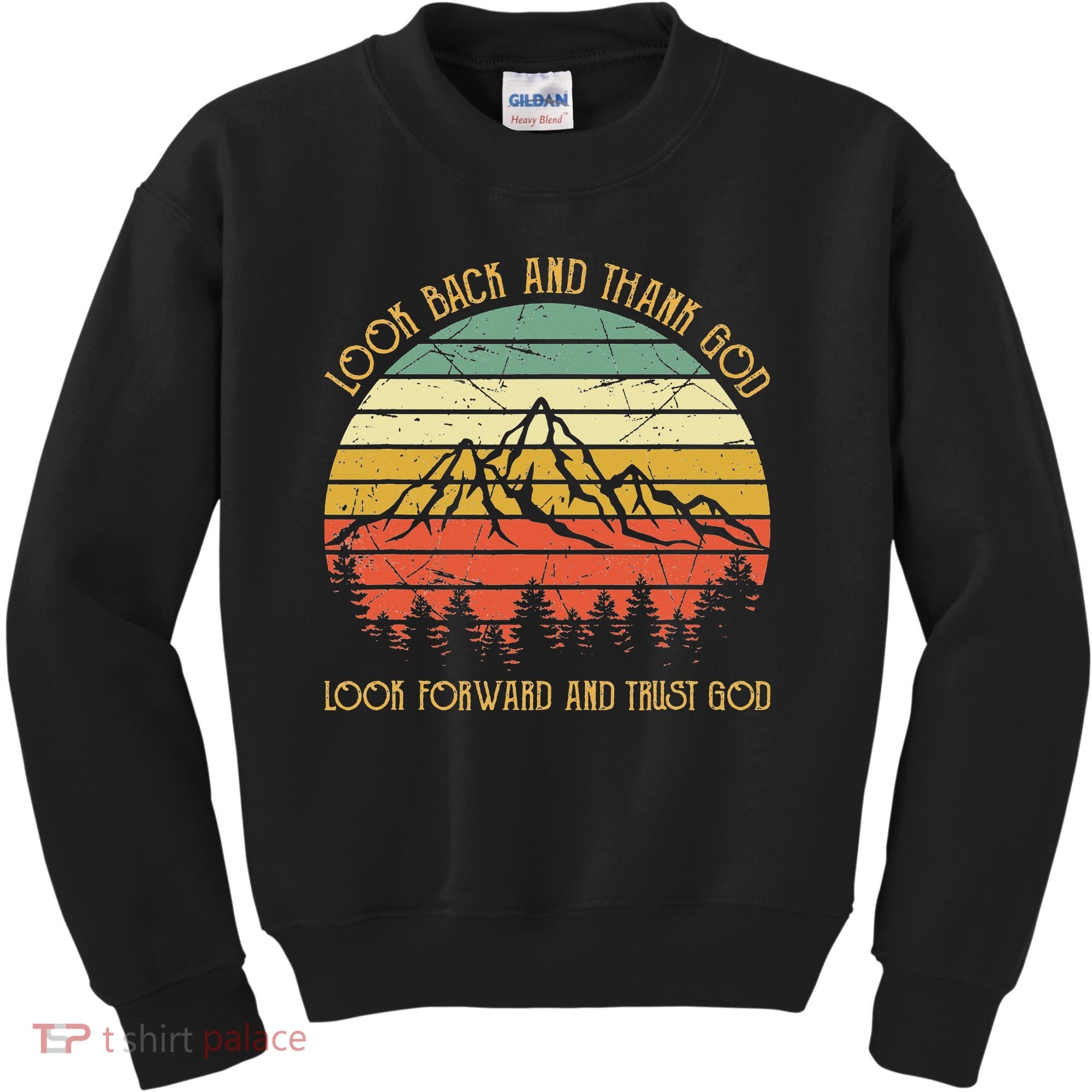 Look Back And Thank God Jesus Christian Kids Sweatshirt