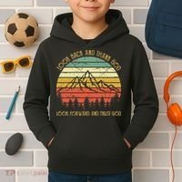 Look Back And Thank God Jesus Christian Kids Hoodie thumb 2