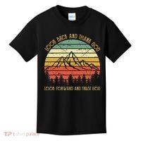 Look Back And Thank God Jesus Christian Kids T-Shirt thumb 0