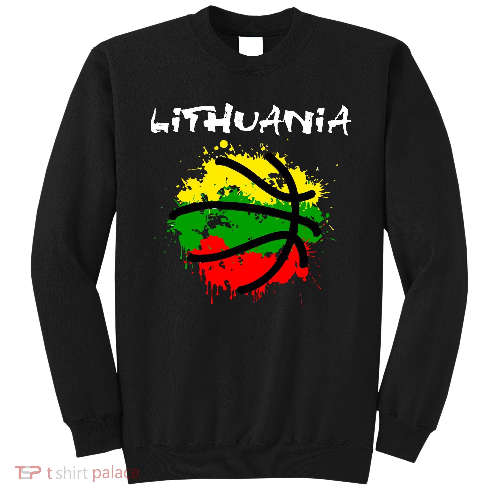 Lithuania Basketball Abstract - Lithuania Strong Basketball Sweatshirt