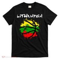 Lithuania Basketball Abstract - Lithuania Strong Basketball T-Shirt thumb 0