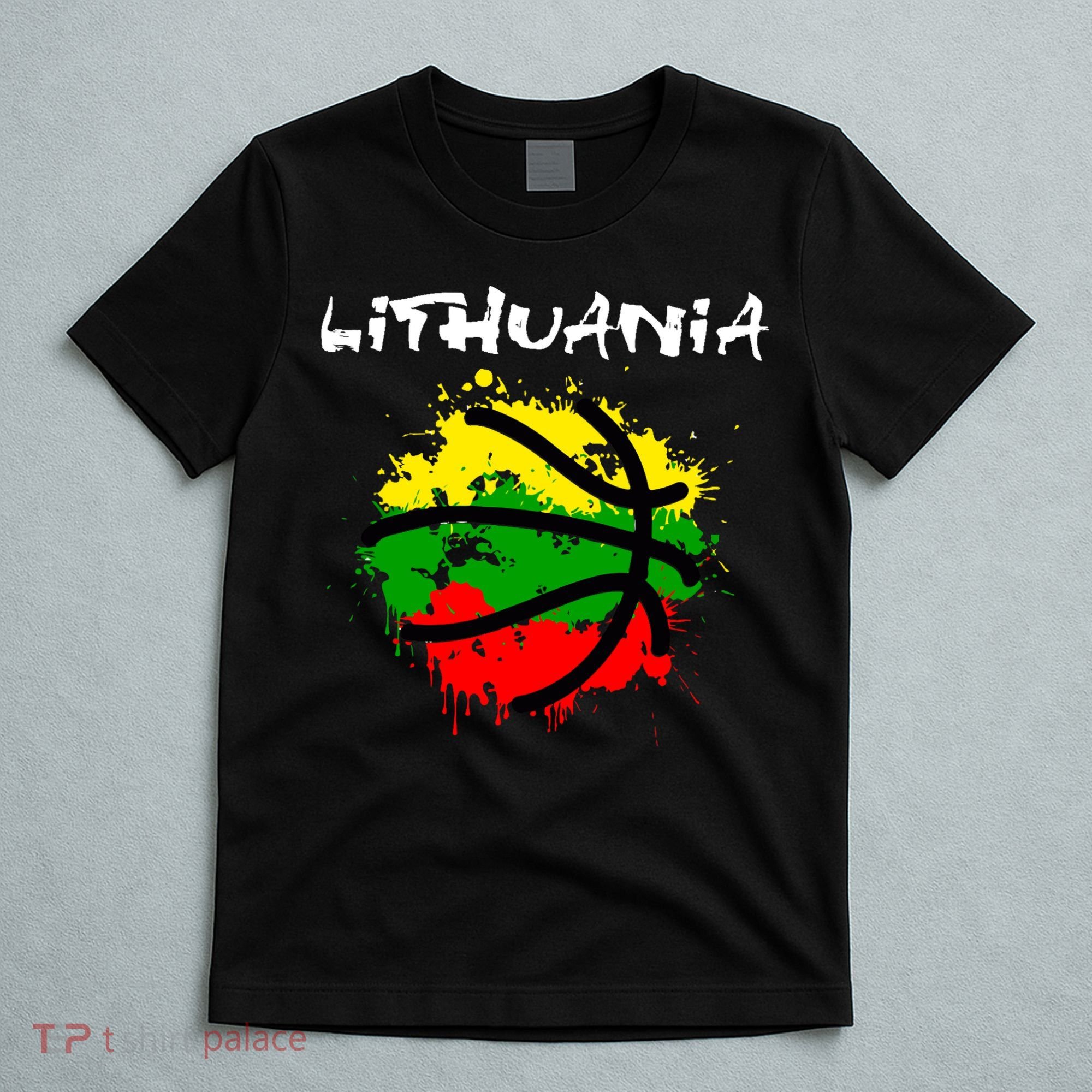 Lithuania Basketball Abstract - Lithuania Strong Basketball T-Shirt