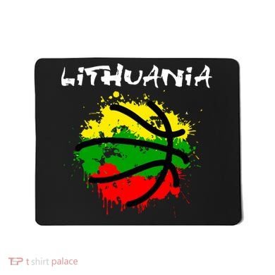 Lithuania Basketball Abstract - Lithuania Strong Basketball Mousepad