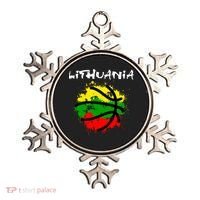 Lithuania Basketball Abstract - Lithuania Strong Basketball Ornament thumb 0