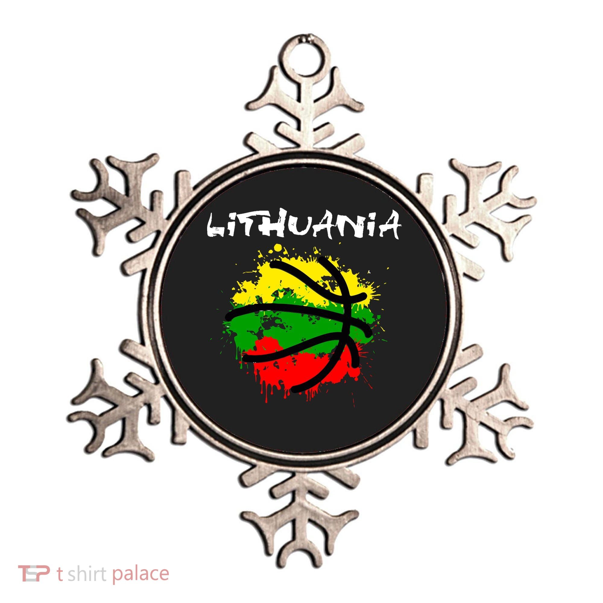 Lithuania Basketball Abstract - Lithuania Strong Basketball Ornament