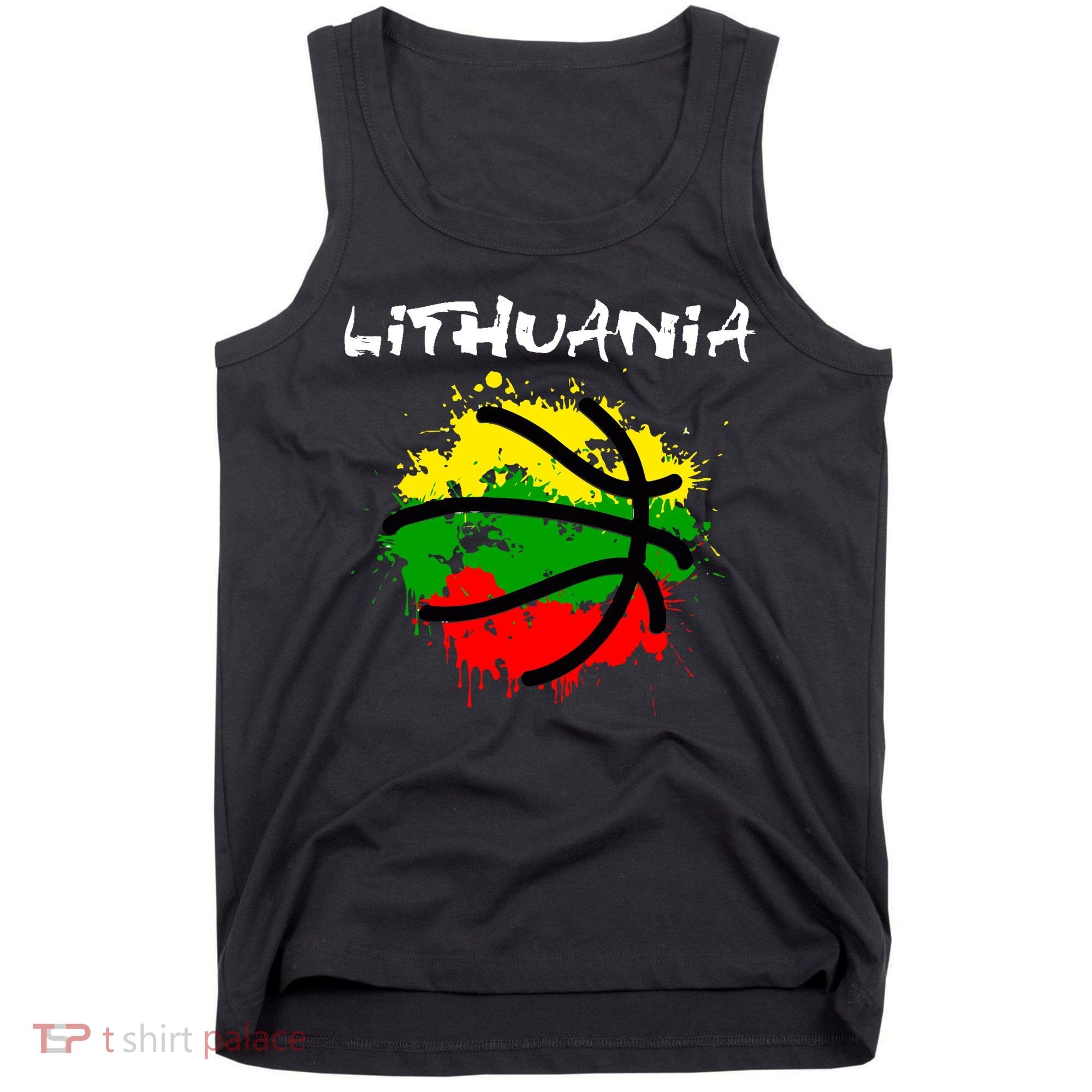 Lithuania Basketball Abstract - Lithuania Strong Basketball Tank Top