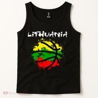 Lithuania Basketball Abstract - Lithuania Strong Basketball Tank Top thumb 2