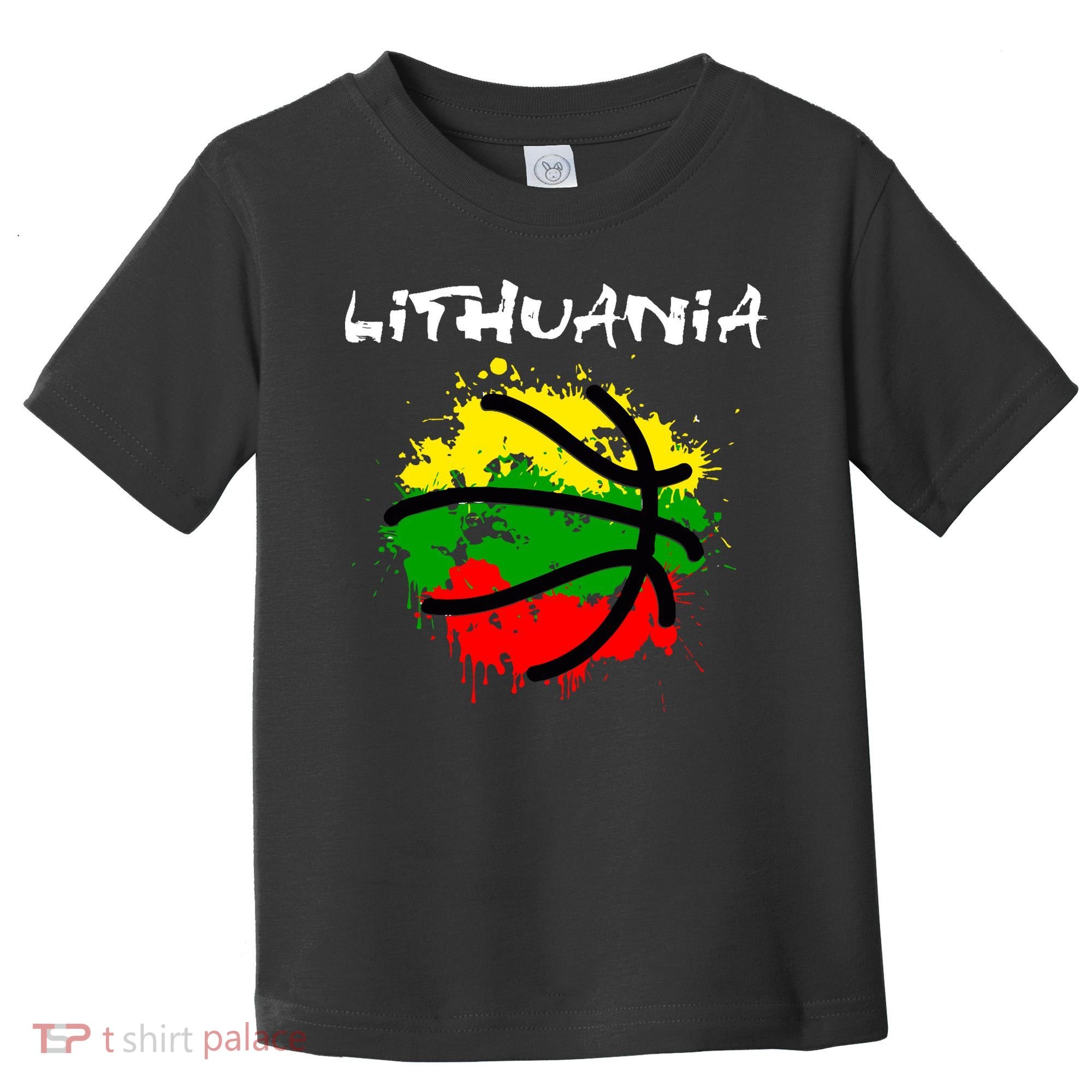 Lithuania Basketball Abstract - Lithuania Strong Basketball Toddler T-Shirt