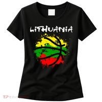 Lithuania Basketball Abstract - Lithuania Strong Basketball Women's T-Shirt thumb 0