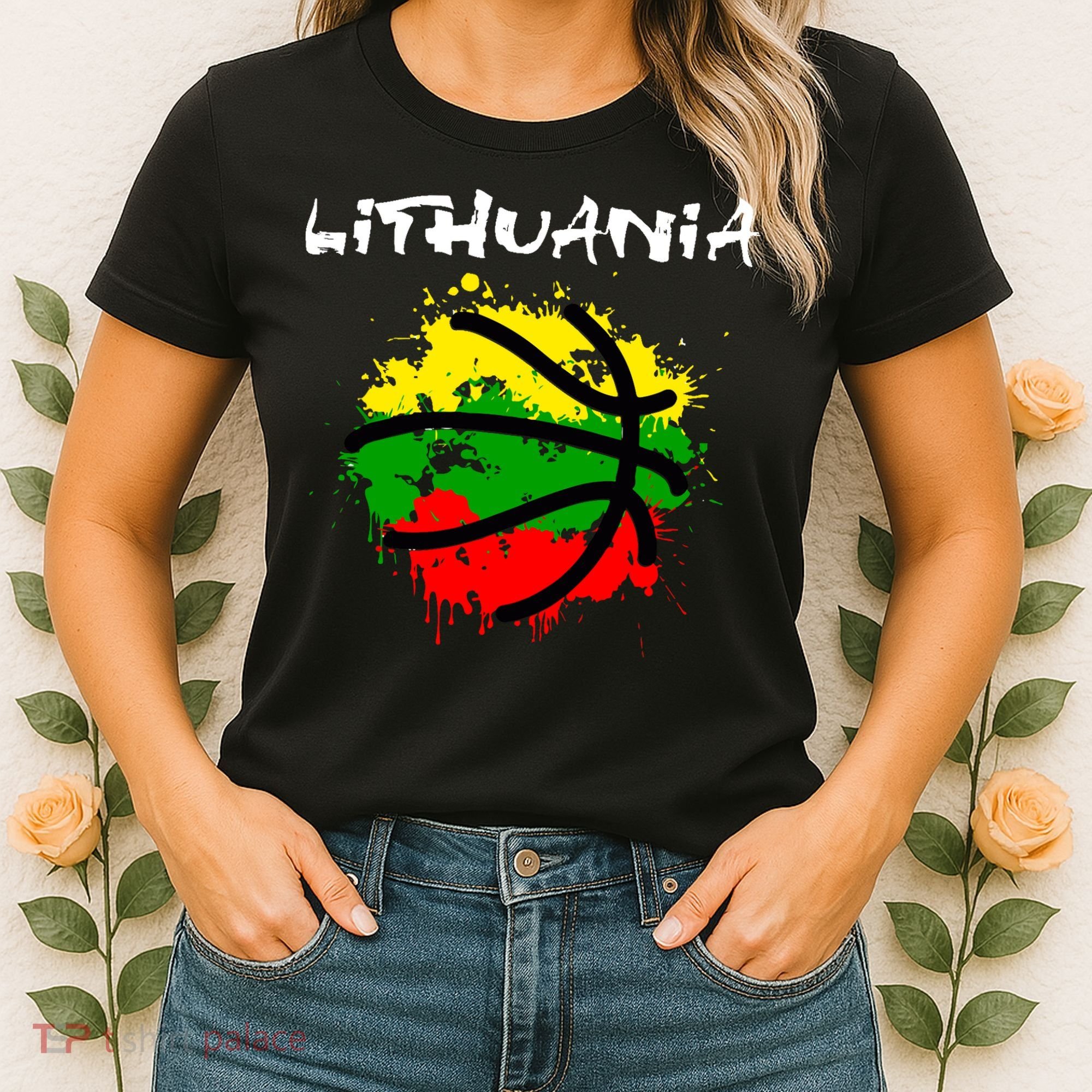 Lithuania Basketball Abstract - Lithuania Strong Basketball Women's T-Shirt