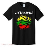 Lithuania Basketball Abstract - Lithuania Strong Basketball Kids T-Shirt thumb 0