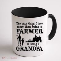 Love Being A Grandpa Funny Farmer For Fathers Day Coffee Mug thumb 1
