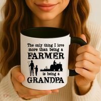 Love Being A Grandpa Funny Farmer For Fathers Day Coffee Mug thumb 3