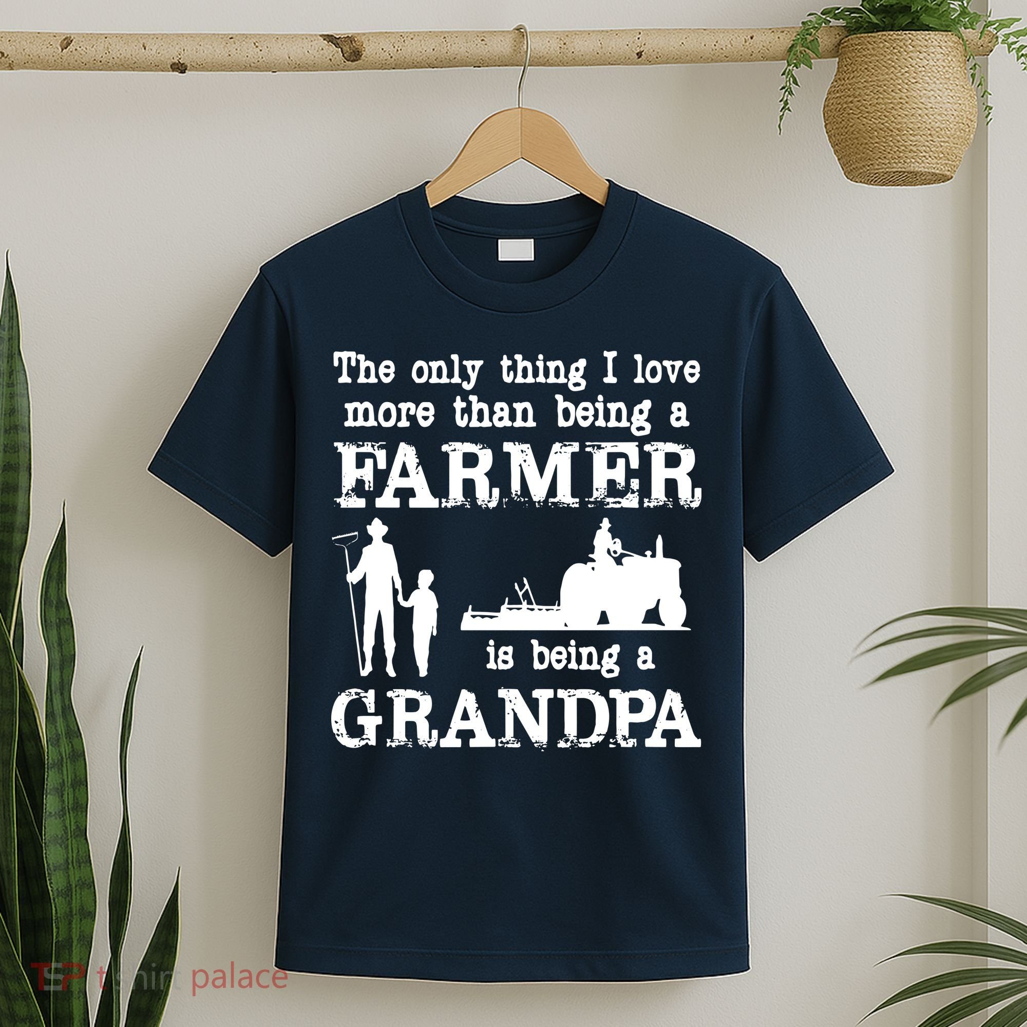 Love Being A Grandpa Funny Farmer For Fathers Day T-Shirt
