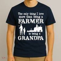 Love Being A Grandpa Funny Farmer For Fathers Day T-Shirt thumb 3