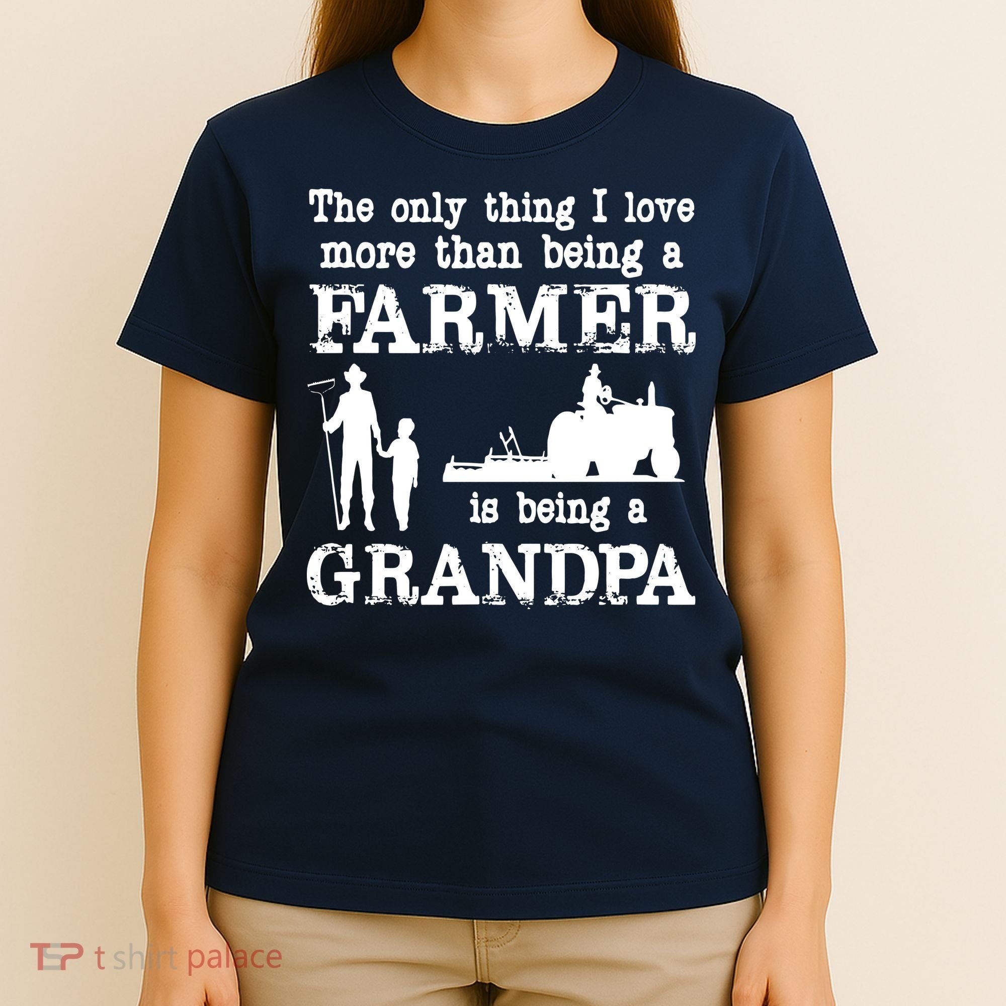Love Being A Grandpa Funny Farmer For Fathers Day T-Shirt