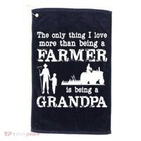 Love Being A Grandpa Funny Farmer For Fathers Day Golf Towel thumb 0