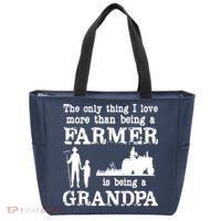 Love Being A Grandpa Funny Farmer For Fathers Day Tote Bag thumb 0