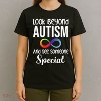 Look Beyong Autism And See Someone Special T-Shirt thumb 4
