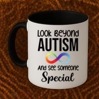Look Beyong Autism And See Someone Special Coffee Mug thumb 2
