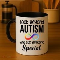 Look Beyong Autism And See Someone Special Coffee Mug thumb 4