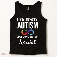 Look Beyong Autism And See Someone Special Tank Top thumb 2