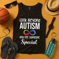 Look Beyong Autism And See Someone Special Tank Top thumb 4