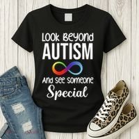 Look Beyong Autism And See Someone Special Women's T-Shirt thumb 3